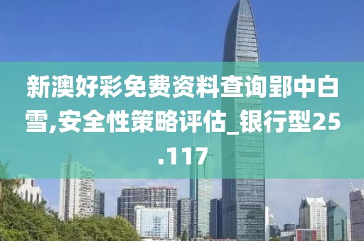 新澳好彩免费资料查询郢中白雪,安全性策略评估_银行型25.117