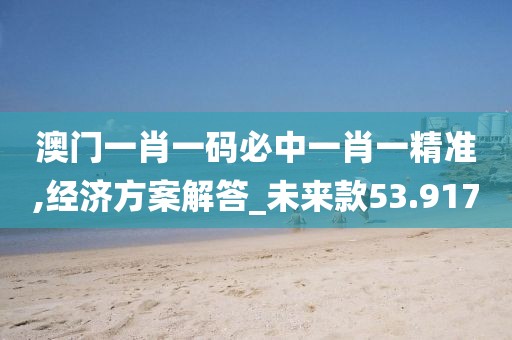 澳门一肖一码必中一肖一精准,经济方案解答_未来款53.917
