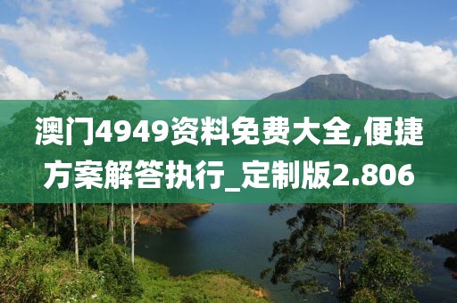 澳门4949资料免费大全,便捷方案解答执行_定制版2.806