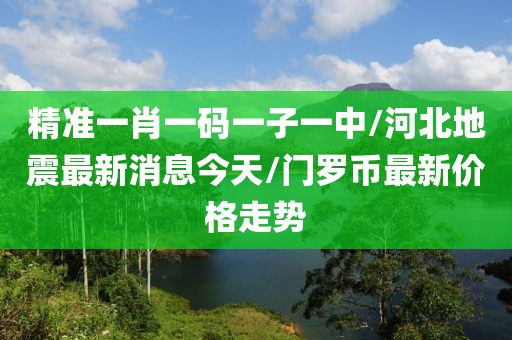 精准一肖一码一子一中/河北地震最新消息今天/门罗币最新价格走势