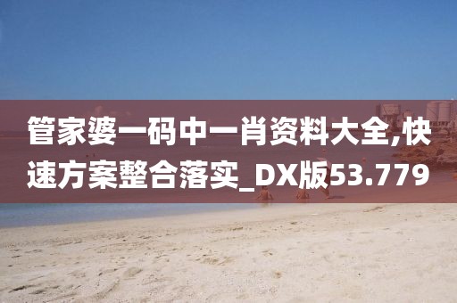 管家婆一码中一肖资料大全,快速方案整合落实_DX版53.779