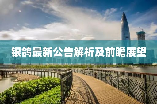 银鸽最新公告解析及前瞻展望