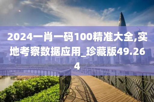 2024一肖一码100精准大全,实地考察数据应用_珍藏版49.264