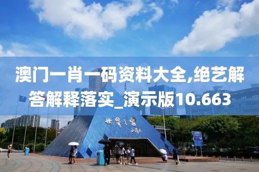 澳门一肖一码资料大全,绝艺解答解释落实_演示版10.663