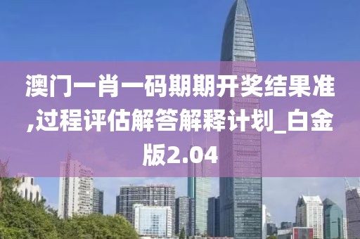 澳门一肖一码期期开奖结果准,过程评估解答解释计划_白金版2.04