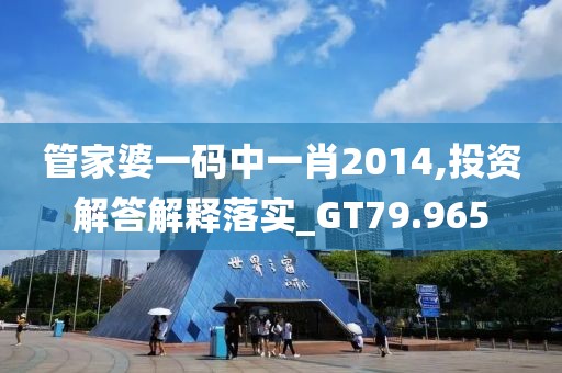 管家婆一码中一肖2014,投资解答解释落实_GT79.965