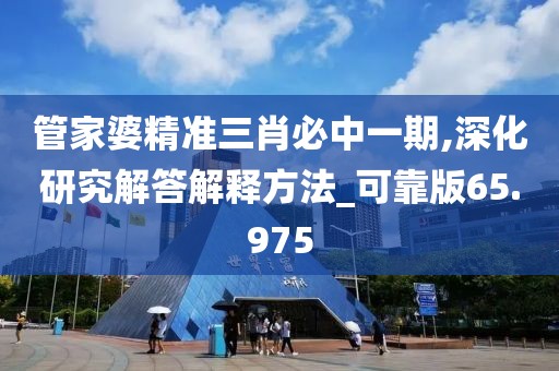 管家婆精准三肖必中一期,深化研究解答解释方法_可靠版65.975