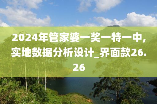 2024年管家婆一奖一特一中,实地数据分析设计_界面款26.26