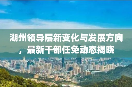 湖州领导层新变化与发展方向，最新干部任免动态揭晓