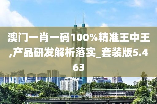 澳门一肖一码100%精准王中王,产品研发解析落实_套装版5.463