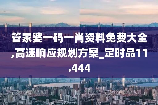 管家婆一码一肖资料免费大全,高速响应规划方案_定时品11.444