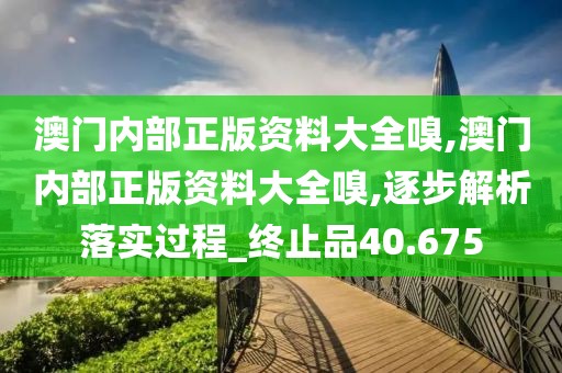 澳门内部正版资料大全嗅,澳门内部正版资料大全嗅,逐步解析落实过程_终止品40.675