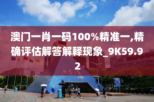 澳门一肖一码100%精准一,精确评估解答解释现象_9K59.92