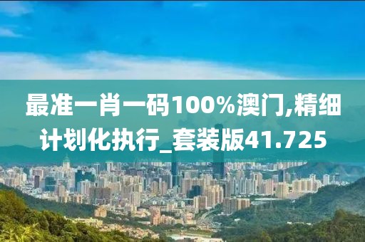 最准一肖一码100%澳门,精细计划化执行_套装版41.725