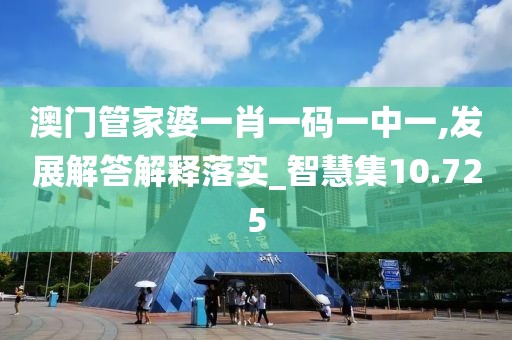 澳门管家婆一肖一码一中一,发展解答解释落实_智慧集10.725