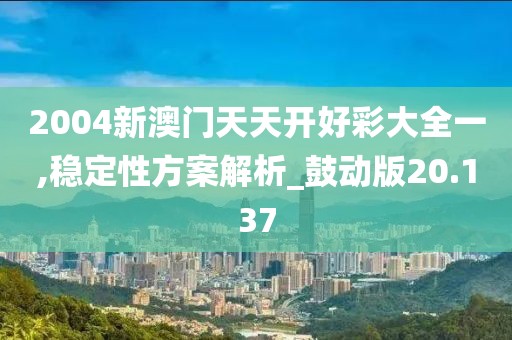 2004新澳门天天开好彩大全一,稳定性方案解析_鼓动版20.137