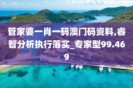 管家婆一肖一码澳门码资料,睿智分析执行落实_专家型99.469