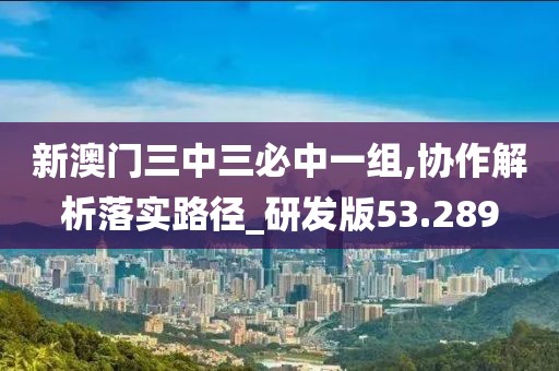 新澳门三中三必中一组,协作解析落实路径_研发版53.289