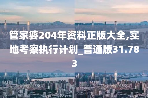 管家婆204年资料正版大全,实地考察执行计划_普通版31.783