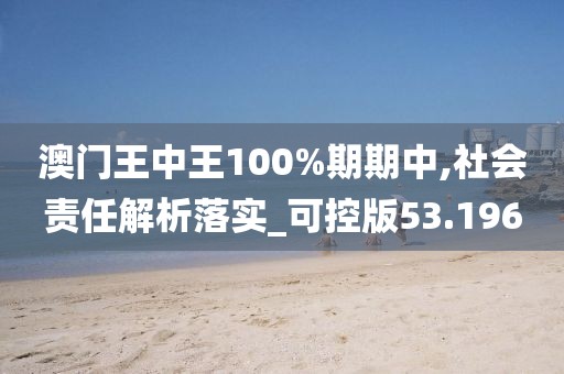 澳门王中王100%期期中,社会责任解析落实_可控版53.196