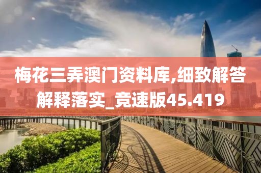 梅花三弄澳门资料库,细致解答解释落实_竞速版45.419