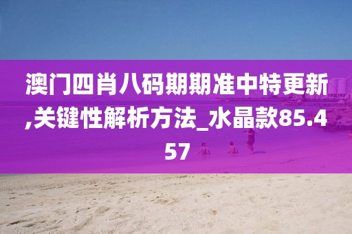 澳门四肖八码期期准中特更新,关键性解析方法_水晶款85.457