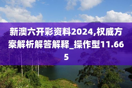 新澳六开彩资料2024,权威方案解析解答解释_操作型11.665