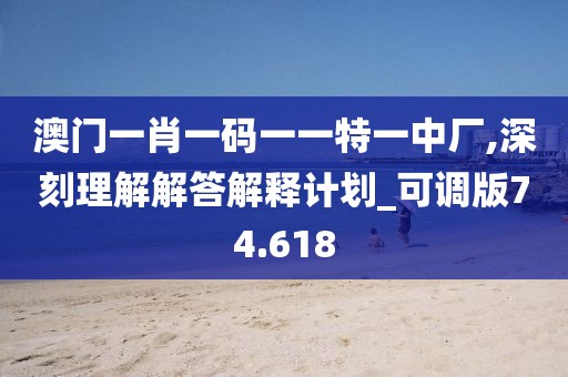 澳门一肖一码一一特一中厂,深刻理解解答解释计划_可调版74.618