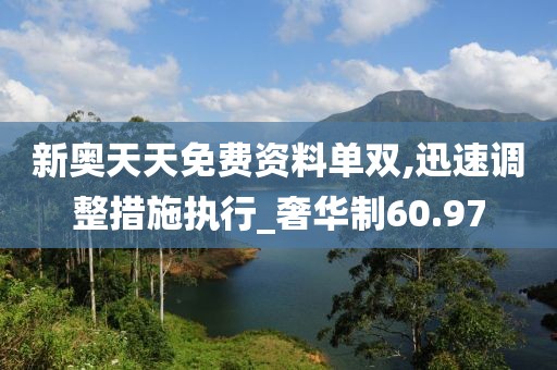新奥天天免费资料单双,迅速调整措施执行_奢华制60.97