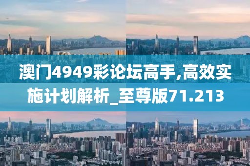 澳门4949彩论坛高手,高效实施计划解析_至尊版71.213