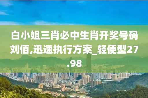 白小姐三肖必中生肖开奖号码刘佰,迅速执行方案_轻便型27.98