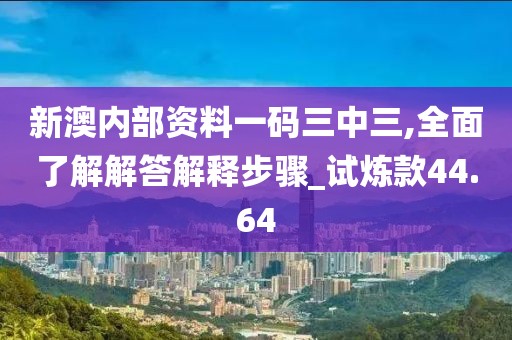 新澳内部资料一码三中三,全面了解解答解释步骤_试炼款44.64