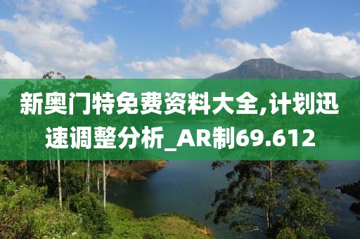 新奥门特免费资料大全,计划迅速调整分析_AR制69.612