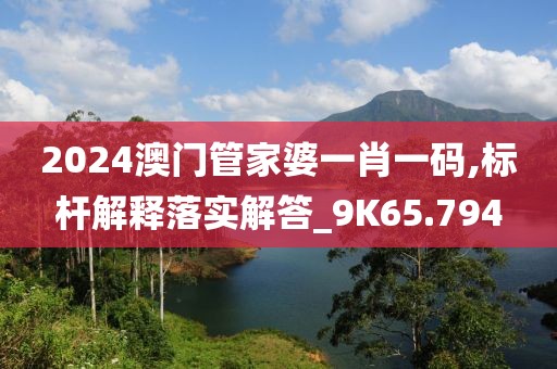 2024澳门管家婆一肖一码,标杆解释落实解答_9K65.794