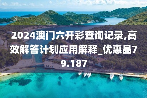 2024澳门六开彩查询记录,高效解答计划应用解释_优惠品79.187