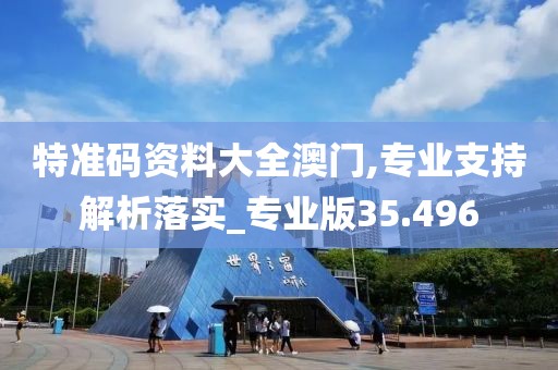 特准码资料大全澳门,专业支持解析落实_专业版35.496