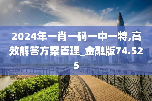 2024年一肖一码一中一特,高效解答方案管理_金融版74.525