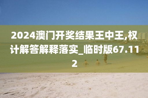 2024澳门开奖结果王中王,权计解答解释落实_临时版67.112