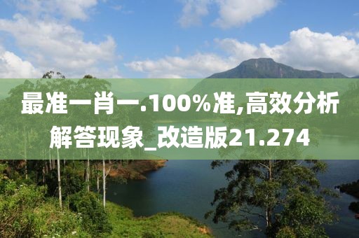 最准一肖一.100%准,高效分析解答现象_改造版21.274