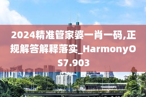2024精准管家婆一肖一码,正规解答解释落实_HarmonyOS7.903