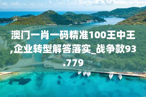 澳门一肖一码精准100王中王,企业转型解答落实_战争款93.779