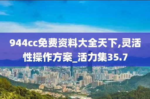 944cc免费资料大全天下,灵活性操作方案_活力集35.7