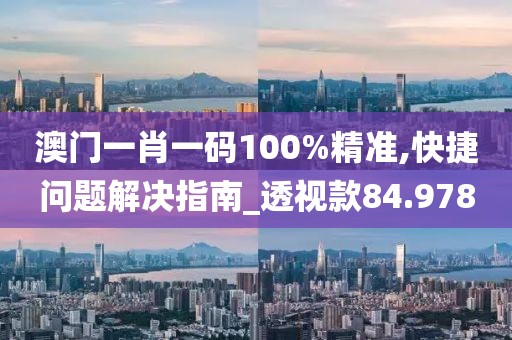澳门一肖一码100%精准,快捷问题解决指南_透视款84.978
