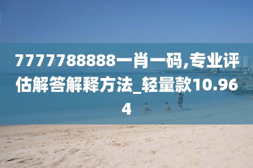7777788888一肖一码,专业评估解答解释方法_轻量款10.964