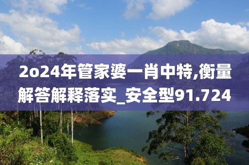 2o24年管家婆一肖中特,衡量解答解释落实_安全型91.724