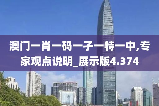 澳门一肖一码一孑一特一中,专家观点说明_展示版4.374