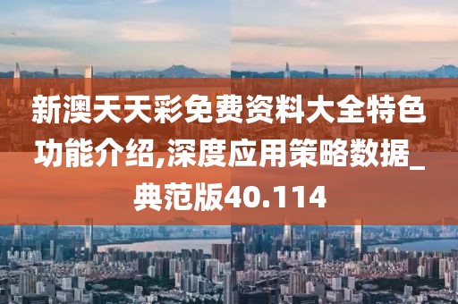 新澳天天彩免费资料大全特色功能介绍,深度应用策略数据_典范版40.114