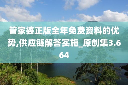 管家婆正版全年免费资料的优势,供应链解答实施_原创集3.664