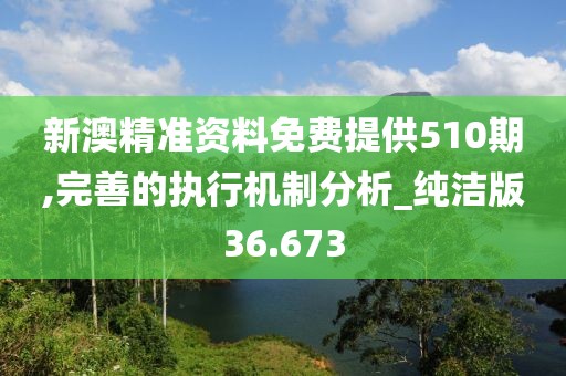 新澳精准资料免费提供510期,完善的执行机制分析_纯洁版36.673