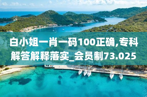 白小姐一肖一码100正确,专科解答解释落实_会员制73.025